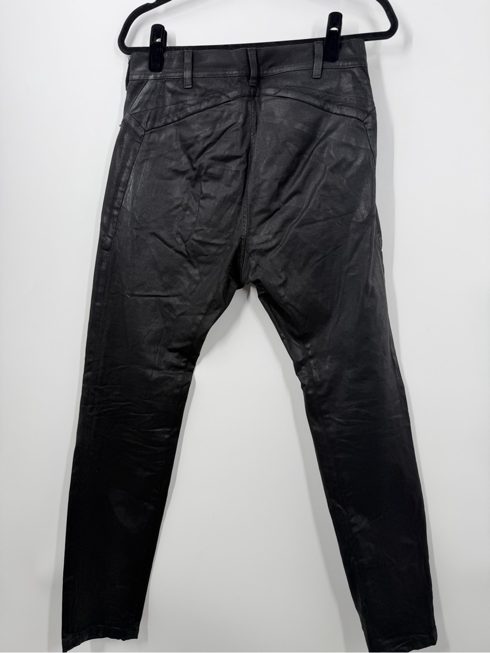Rick Owen’s DRKSHDW Black Coated Viscose Silk Blend Pants - Picture 6 of 10